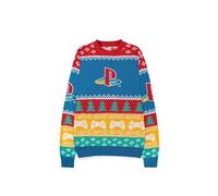 Playstation Logo Homme Pull de Noël Multicolore XL 100% Acrylique Regular/Coupe Standard