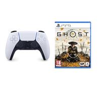 Playstation Sony Manette 5 DualSense Sans Fil Retour Haptique Gâchettes Adaptatives Micro Batterie Rechargeable PS5/PC Bicolore + Sony Ghost of Yōtei PS5 PEGI 18