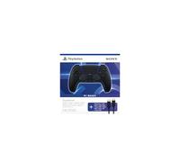 Playstation Sony, Manette 5 officielle DualSense, Sans fil, Compatible PC Windows, Mac, Consoles PS5 et Smartphones, Bluetooth, Batterie rechargeable, Câble USB-C PC inclus, Couleur : Midnight Black
