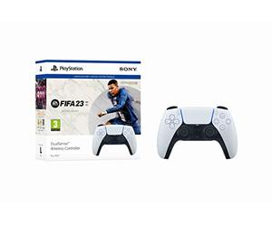 Playstation Sony Manette 5 officielle DualSense White, Sans fil, Batterie rechargeable, Bluetooth, Compatible avec PS5 + FIFA 2023