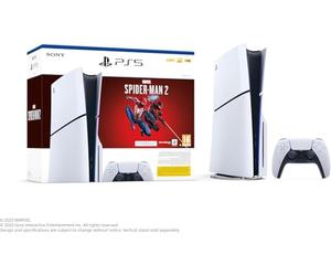 Playstation Sony, Pack 5 Édition Standard + Jeu Marvel's Spiderman 2 (Code de Téléchargement), Fourni avec 1 Manette Sans Fil DualSense, Couleur : Blanche