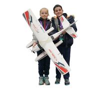 PLAYSTEM Global Hawk 2,4 GHz RC hydravion Avion d'entraînement télécommandé (Rouge)-RTF