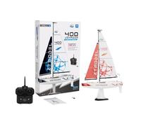 PLAYSTEM Voyager 400 - Voilier RC à énergie éolienne, Rouge - 66 cm