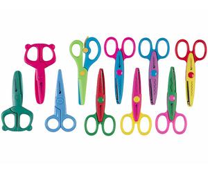 Playtastic 10 paires de ciseaux crantés pour enfant