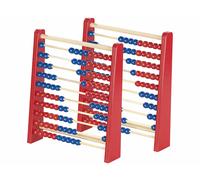 Playtastic 2 bouliers en bois bleu et rouge à 100 boules