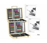 Playtastic 2 coffrets de dessin/peinture 67 pièces, avec 2 cahiers 30 pages 80g/m²
