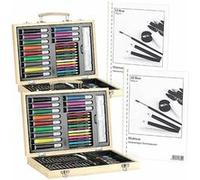 Playtastic 2 coffrets de dessin/peinture 67 pièces, avec 2 cahiers 30 pages 80g/m²