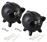 Playtastic 2 tirelires personnalisables tableau noir avec 6 craies