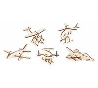 Playtastic 5 maquettes 3D en Bois : Mini-aéronefs - 33 pièces