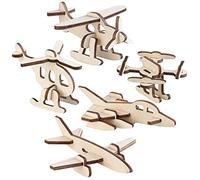 Playtastic 5 maquettes 3D en Bois : Mini-aéronefs - 33 pièces