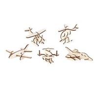 Playtastic 5 maquettes 3D en bois : mini-aéronefs - 33 pièces