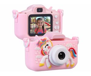 Playtastic Appareil photo pour enfant DV-55.kids 2 objectifs avec étui licorne rose