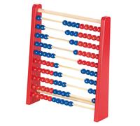 Playtastic Boulier en bois bleu et rouge à 100 boules