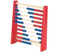 Playtastic : Boulier en bois bleu et rouge à 100 boules Rouge G