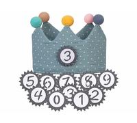 Playtastic Couronne d'anniversaire pour enfant avec numéros remplaçables