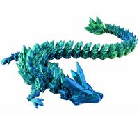 Playtastic Dragon imprimé en 3D 28cm dans son œuf - coloris bleu / vert