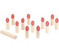 Playtastic Jeu de quilles finlandaises en bois avec filet de transport