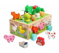 Playtastic Jeu de tri et d’éveil en bois - la ferme