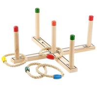 Playtastic Jeu en bois de lancer d'anneaux