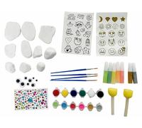 Playtastic Kit de peinture sur pierre avec 10 pierres et accessoires