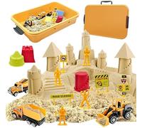 Playtastic Sable cinétique 1,4 kg Chantier de Construction avec malette transportable