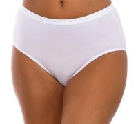 Playtex Culotte Midi Coton Bio Ultra-Confortable Femme x2, Blanc, 3XL