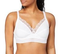 Playtex Soutien-Gorge Sans Armatures Feel Good Support En Coton Bio Femme x1, Blanc, 105C
