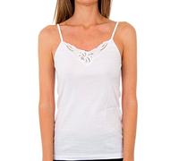 Playtex Caraco Col V 100% Coton Cotton Feminine Femme x1, Blanc, XL