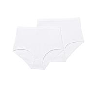 Lot de 2 culottes taille haute blanches Coton Bio 50