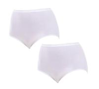 Playtex Culotte Maxi Coton Bio Ultra-Confortable Femme x2, Blanc, L