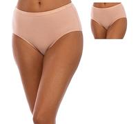 Playtex Culotte Midi Coton Bio Ultra-Confortable Femme x2, Chair, 5XL