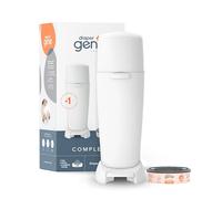 Playtex Diaper Genie Seau complet avec antimicrobien anti-odeurs intégré avec seau et 1 recharge, blanc, 3,8 kg
