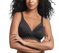 Playtex Femme Classic Lace Support Recycled Soft Cup X1 Bra, Noir, 100C EU