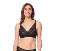 Playtex Femme New Flower Elegance Non Wire Bra, Noir, 95E EU