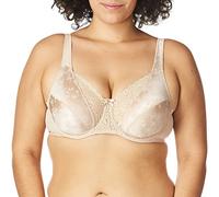 Playtex Secrets Love My Curves Signature Soutien-Gorge à Armatures Florales Us4422 Couverture Totale, Opaque, Taupe, 110C Femme