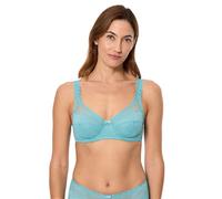 Playtex Soutien-Gorge avec Armatures Cœur Croisé Féminin Recyclé x1 Femme, Imprimé Bleu, 95E