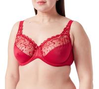 Playtex Soutien-Gorge avec Armatures en Microfibre - Essential Elegance Broderie x1 Femme, Rouge, 100C