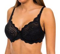 Playtex Soutien-Gorge Avec Armatures Flower Elegance En Dentelle Maintien Parfait x1 Femme, Noir, 90C