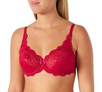 Playtex Soutien-Gorge Femme avec Armatures Flower Elegance En Dentelle Maintien Parfait x1, Rouge Rubis, 75D