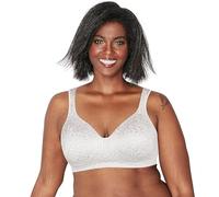 Playtex Wireless, 18 Hour Plus-Size Bras Available, Ultimate Lift, Moisture-Wicking, Single Or 2-Pack Soutien-Gorge, Imprimé Animal Blanc, 110C Femme