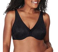 Playtex Women's Secrets Soutien-gorge à armatures ultra doux, sans pincement, en dentelle lisse, soutien 4 directions, noir, 115D