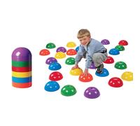 Playthings constructifs Stepping Domes Exercice Stepping Stones for Kids Indoor / Outdoor Motor Motor Skills Play active Empilable Comprend Pole
