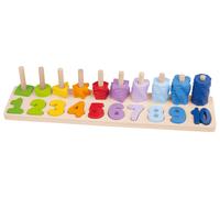 Playtive Jeu éducatif en bois enfant (jeu de découverte formes et chiffres)