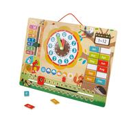 Playtive Ordinateur portable en bois ou horloge magnétique (horloge calendrier)