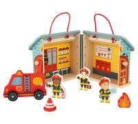 Playtive Set de jeu transportable en bois (pompier)