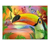Playview Brands Puzzle de 1000 pièces pour adultes Carol CAVALARIS Toucan et papillons 68,6 x 50,8 cm