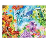 Playview Brands Puzzle de 1000 pièces pour adultes Sheena Brochet Changement de saisons Colibris 68,6 x 50,8 cm
