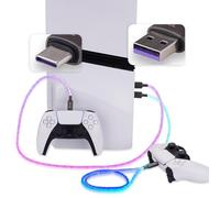 playvital 2PCS LED Câble Manette pour ps5,USB vers Type-C