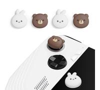 playvital Accessoire pour ROG Ally Thumb Grip Caps-Ours Gros&Lapin Souriant | Capuchon Protection pour ROG Ally X 2024 Joystick Cover Caps de Stick Analogique