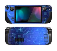 PlayVital Accessoires pour Steam Deck Autocollant Protection,Stickers Skin pour Steam Deck OLED & LCD Console-Graphique Lumière Bleue
